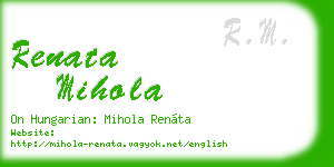 renata mihola business card