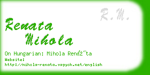 renata mihola business card